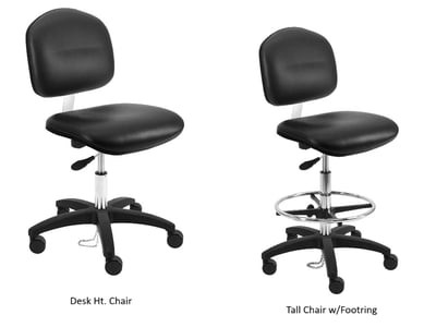 Bench Depot™ Esd Cleanroom Chairs - HLNT-DCRB-1L-BLACK