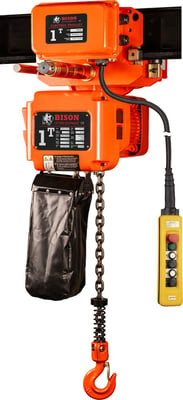 Bison 3-Phase Electric Chain Hoist With Motorized Trolley - HHBDSK10-02D+WPC10D