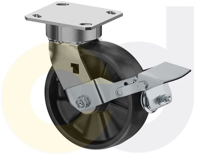 Casterdepot Ergonomic, Top Plate Casters - Glass-Filled Nylon Wheel- Cap. Up To 1400 Lbs. - HC091.A0A