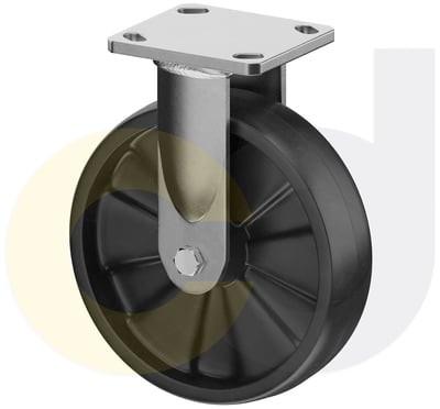 Casterdepot Ergonomic, Top Plate Casters - Glass-Filled Nylon Wheel- Cap. Up To 1400 Lbs. - HC091.BB6
