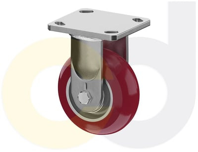 Casterdepot Ergonomic, Top Plate Casters - Poly On Aluminum Wheel - Capacities Up To 1500 Lbs. - HC015.871