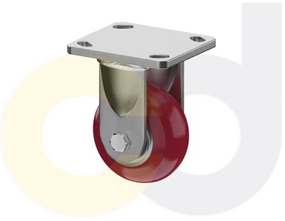 Casterdepot Ergonomic, Top Plate Casters - Poly On Aluminum Wheel - Capacities Up To 1500 Lbs. - HC091.B4C
