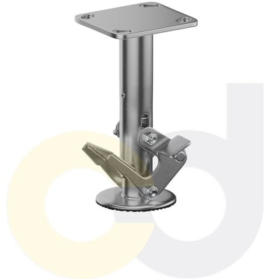 Casterdepot Floor Locks - Stainless Steel Pedal Style - HF001.037