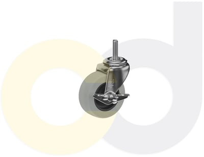 Casterdepot Threaded Stem Casters - Thermo-Rubber Wheel - Capacities Up To 110 Lbs. - HC006.812