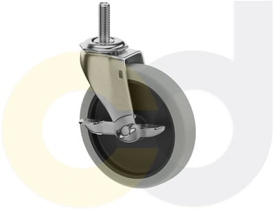 Casterdepot Threaded Stem Casters - Thermo-Rubber Wheel - Capacities Up To 110 Lbs. - HC014.73D