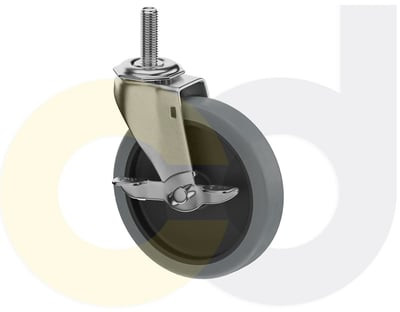 Casterdepot Threaded Stem Casters - Thermo-Urethane Wheel - Capacities Up To 120 Lbs. - HC014.73F