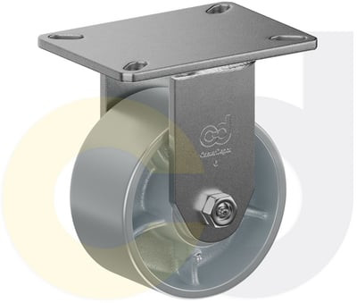 Casterdepot Top Plate Casters - Cast Iron Wheel - Capacities Up To 2500 Lbs. - HC014.26A