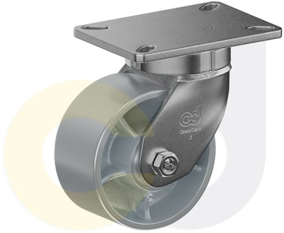 Casterdepot Top Plate Casters - Cast Iron Wheel - Capacities Up To 2500 Lbs. - HC014.272