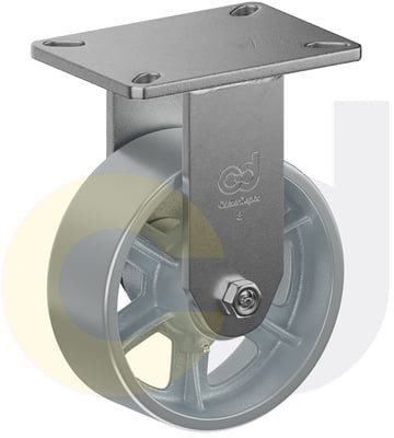 Casterdepot Top Plate Casters - Cast Iron Wheel - Capacities Up To 2500 Lbs. - HC014.27B