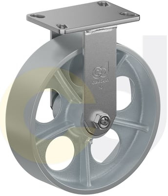 Casterdepot Top Plate Casters - Cast Iron Wheel - Capacities Up To 2500 Lbs. - HC015.960