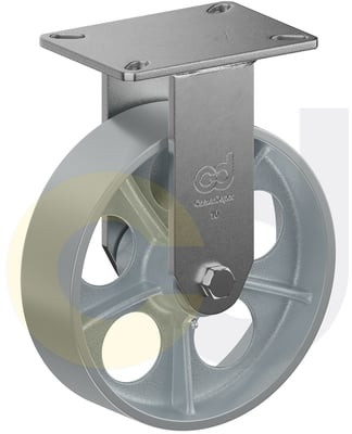 Casterdepot Top Plate Casters - Cast Iron Wheel - Capacities Up To 2500 Lbs. - HC015.968