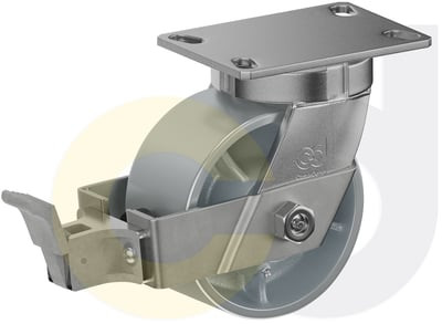 Casterdepot Top Plate Casters - Cast Iron Wheel - Capacities Up To 2500 Lbs. - HC092.443