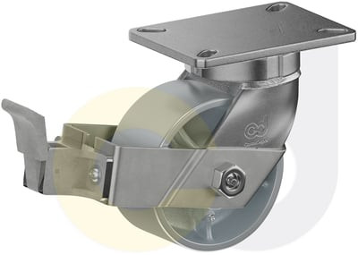 Casterdepot Top Plate Casters - Cast Iron Wheel - Capacities Up To 2500 Lbs. - HC092.467