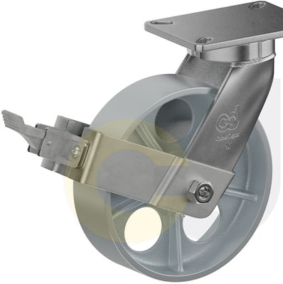 Casterdepot Top Plate Casters - Cast Iron Wheel - Capacities Up To 2500 Lbs. - HC092.485