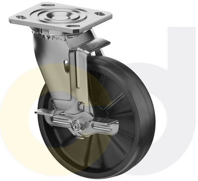 Casterdepot Top Plate Casters - Glass-Filled Nylon Wheel- Capacities Up To 1250 Lbs. - HC016.9DB