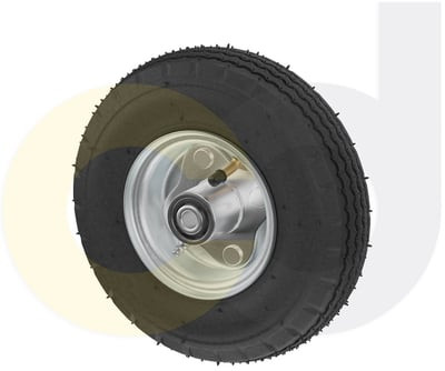 Casterdepot Top Plate Casters - Pneumatic Wheel - Capacities Up To 450 Lbs. - HW020.63C