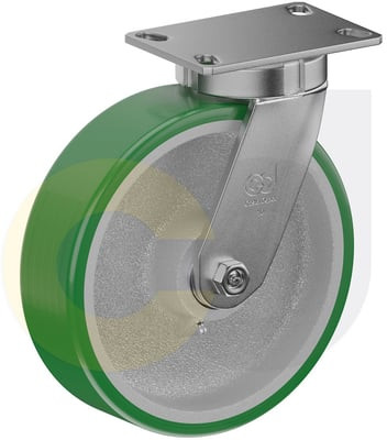 Casterdepot Top Plate Casters - Poly On Cast Iron Wheel - Capacities Up To 3000 Lbs. - HC000.4B8