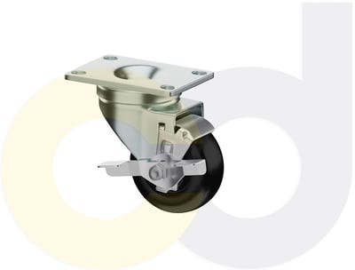 Casterdepot Top Plate Casters - Polyolefin Wheel - Capacities Up To 325 Lbs. - HC015.AA5