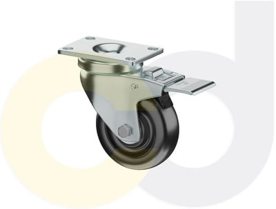 Casterdepot Top Plate Casters - Polyolefin Wheel - Capacities Up To 325 Lbs. - HC015.BC2