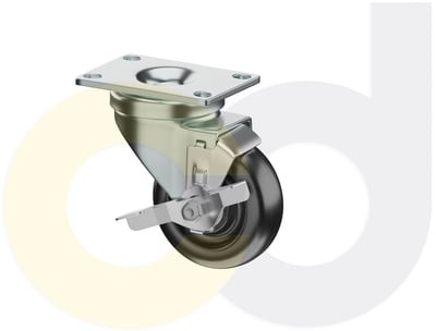 Casterdepot Top Plate Casters - Polyolefin Wheel - Capacities Up To 325 Lbs. - HC015.BC3