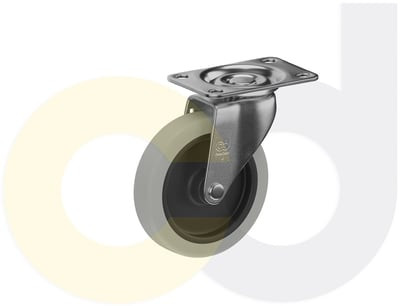 Casterdepot Top Plate Casters - Thermo-Rubber Wheel - Capacities Up To 110 Lbs. - HC003.520