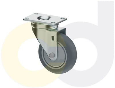 Casterdepot Top Plate Casters - Thermo-Rubber Wheel - Capacities Up To 325 Lbs. - HC015.A94