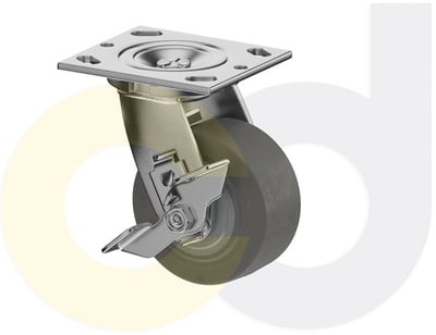 Casterdepot Top Plate Casters - Thermo-Rubber Wheel - Capacities Up To 600 Lbs. - HC000.8C3
