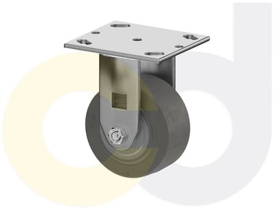Casterdepot Top Plate Casters - Thermo-Rubber Wheel - Capacities Up To 600 Lbs. - HC000.E13
