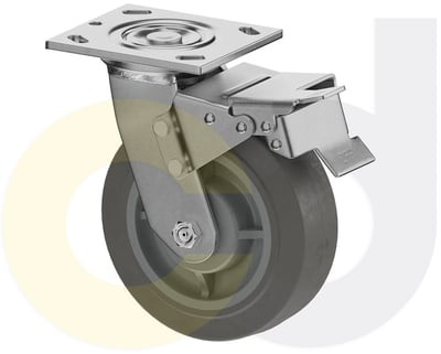 Casterdepot Top Plate Casters - Thermo-Rubber Wheel - Capacities Up To 600 Lbs. - HC000.E41