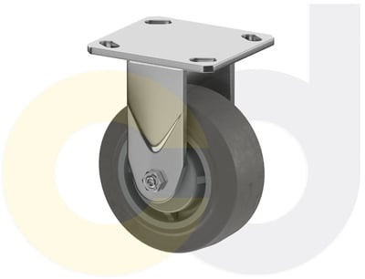 Casterdepot Top Plate Casters - Thermo-Rubber Wheel - Capacities Up To 600 Lbs. - HC091.E83