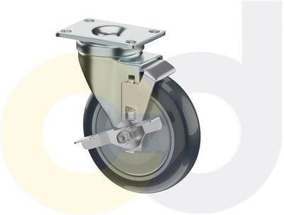 Casterdepot Top Plate Casters - Thermo-Urethane Wheel - Capacities Up To 350 Lbs. - HC015.9D0