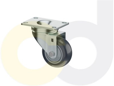 Casterdepot Top Plate Casters - Thermo-Urethane Wheel - Capacities Up To 350 Lbs. - HC015.BD4