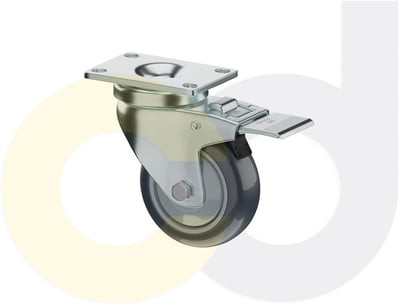 Casterdepot Top Plate Casters - Thermo-Urethane Wheel - Capacities Up To 350 Lbs. - HC015.BE1