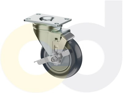 Casterdepot Top Plate Casters - Thermo-Urethane Wheel - Capacities Up To 350 Lbs. - HC015.BE8