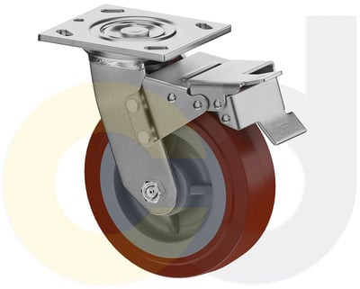 Casterdepot Top Plate Casters - Thermo-Urethane Wheel - Capacities Up To 800 Lbs. - HC000.344