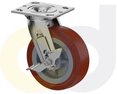 Casterdepot Top Plate Casters - Thermo-Urethane Wheel - Capacities Up To 800 Lbs. - HC011.669