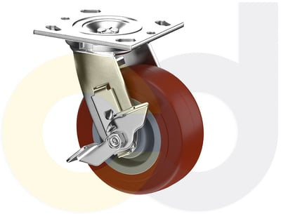 Casterdepot Top Plate Casters - Thermo-Urethane Wheel - Capacities Up To 800 Lbs. - HC016.69F