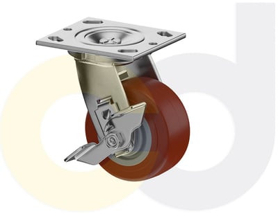 Casterdepot Top Plate Casters - Thermo-Urethane Wheel - Capacities Up To 800 Lbs. - HC016.761