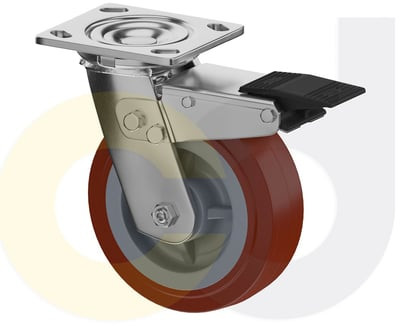 Casterdepot Top Plate Casters - Thermo-Urethane Wheel- Capacities Up To 800 Lbs. - HC000.85A