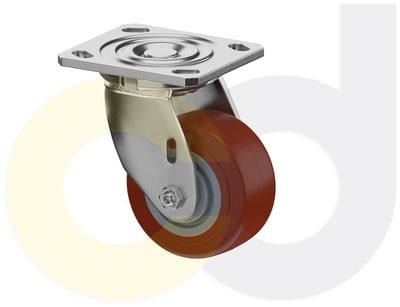 Casterdepot Top Plate Casters - Thermo-Urethane Wheel- Capacities Up To 800 Lbs. - HC016.338