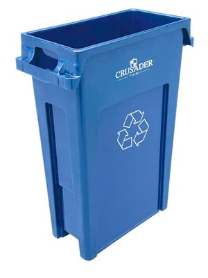 Crusader Thin Recycling Containers - HCTH-23R-BLUE