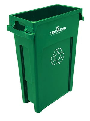 Crusader Thin Recycling Containers - HCTH-23R-GREEN