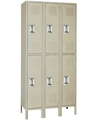 Double Tier Steel Lockers - H52023-PUTTY
