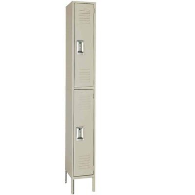 Double Tier Steel Lockers - H5202-PUTTY