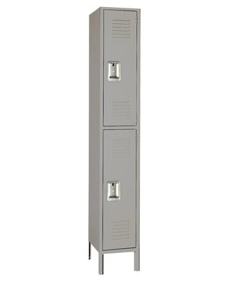Double Tier Steel Lockers - H5252-GRAY