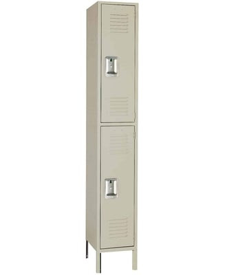 Double Tier Steel Lockers - H5252-PUTTY