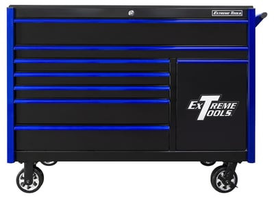 Dx Series Roller Cabinet With Power Tool Drawer & Extreme Power Workstation® Hutch - HDX552508RC-BKBL