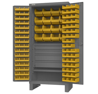 Extra Heavy Duty Cabinet With Hook-On-Bins®, Shelves & Drawers - HHDCD243678-110-2S-4M95