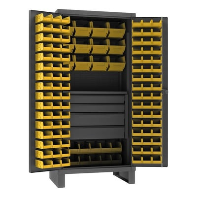 Extra Heavy Duty Cabinet With Hook-On-Bins®, Shelves & Drawers - HHDCD243678-120-4M95