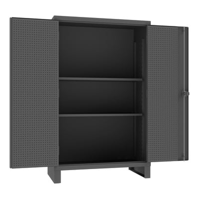 Extra Heavy Duty Cabinet With Pegboard Doors & Shelves - HHDCP244878-2S95